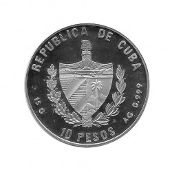 Moneda Plata 10 Pesos Cuba Ferrocarril austriaco Año 1996 Proof | Numismática española - Alotcoins