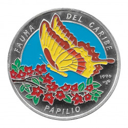 Moneda Plata 10 Pesos Cuba Mariposa Papilio Oxynius Año 1996 Proof | Monedas de colección - Alotcoins