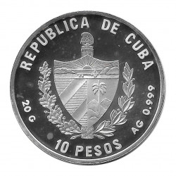 Moneda Plata 10 Pesos Cuba Mariposa Papilio Oxynius Año 1996 Proof | Numismática española - Alotcoins