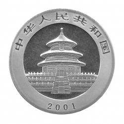 Moneda China Año 2001 Plata Panda 10 Yuan Proof