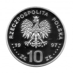 Moneda de plata 10 Zlotys Polonia Stefan Batory Año 1997 Proof | Numismática española - Alotcoins