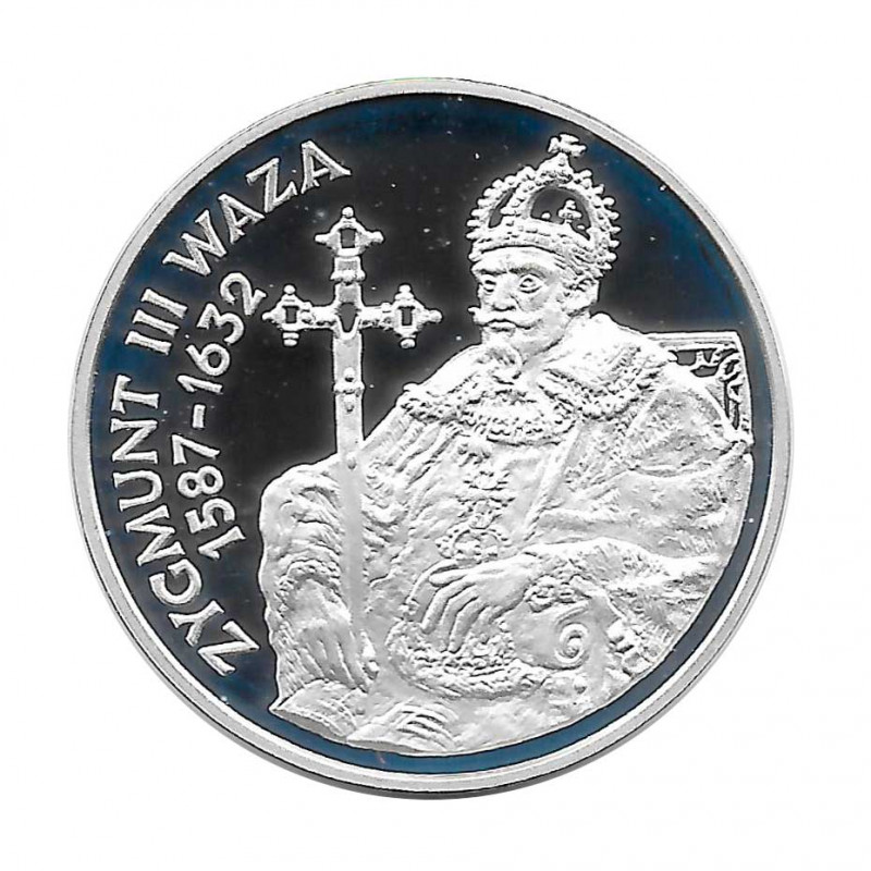 Moneda de plata 10 Zlotys Polonia Segismundo III Vasa Año 1998 Proof | Monedas de colección - Alotcoins