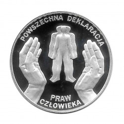 Silbermünze 10 Złote Polen Allgemeine Erklärung der Menschenrechte Jahr 1998 Polierte Platte PP | Gedenkmünzen - Alotcoins