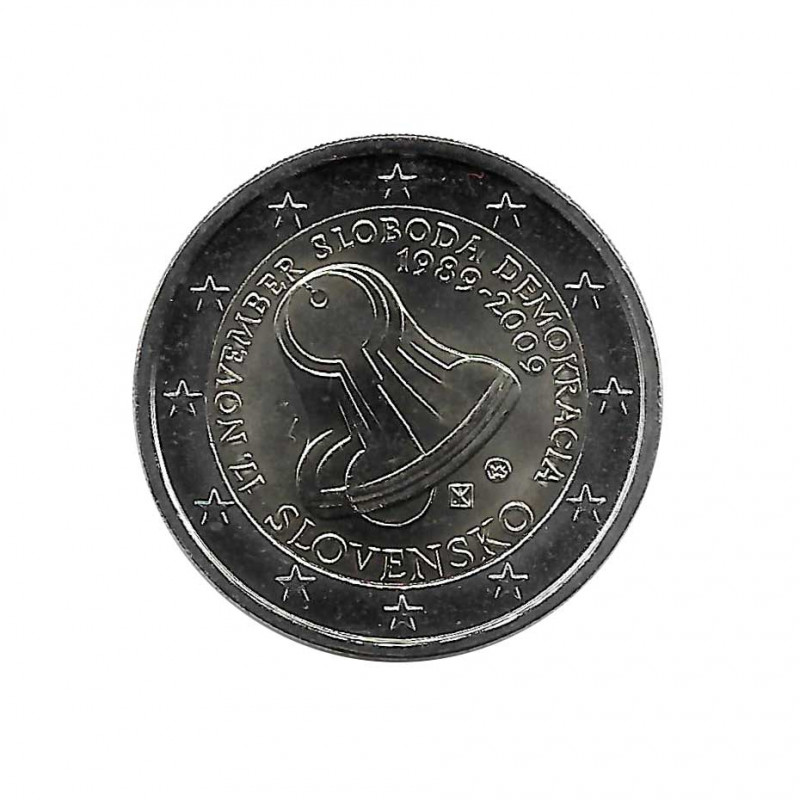 Moneda 2 Euros Conmemorativa Eslovaquia Libertad Año 2009 Sin circular SC | Monedas de colección - Alotcoins