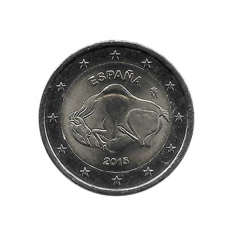 Gedenkmünze 2 Euro Spanien Höhle von Altamira Jahr 2015 Unzirkuliert UNZ | Numismatik Store - Alotcoins