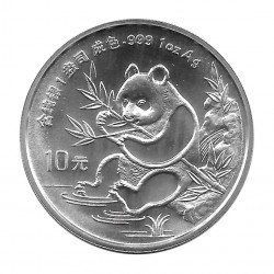 Moneda China 10 Yuan Año 1991 Panda Plata Proof