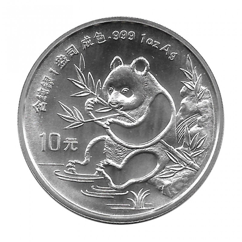 Münze China 10 Yuan Jahr 1991 Panda Silber Proof