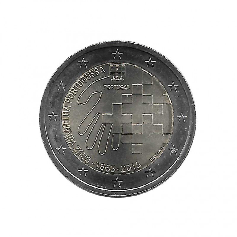 Moneda 2 Euros Conmemorativa Portugal Cruz Roja Año 2015 Sin circular SC | Monedas de colección - Alotcoins