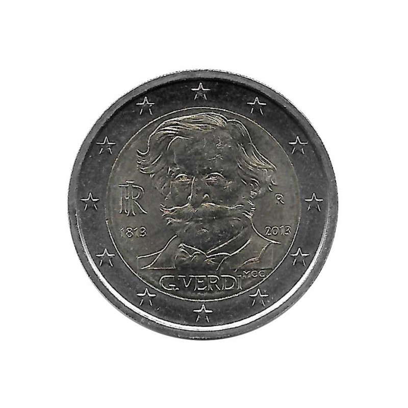Moneda 2 Euros Conmemorativa Italia Giuseppe Verdi Año 2013 Sin circular SC | Monedas de colección - Alotcoins