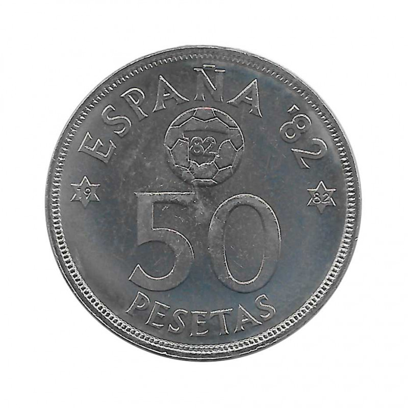 Moneda 50 Pesetas España Mundial de fútbol 1982 Estrella 82 Año 1980 Sin circular SC | Numismática española - Alotcoins