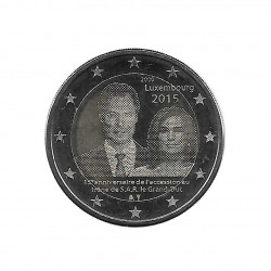Moneda 2 Euros Conmemorativa Luxemburgo Adhesión de Henri Año 2015 Sin circular SC | Numismática española - Alotcoins