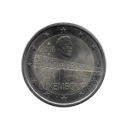 Commemorative Coin 2 Euros Luxembourg Grand Duchess Charlotte Bridge Year 2016 Uncirculated UNC | Collectible Coins - Alotcoins