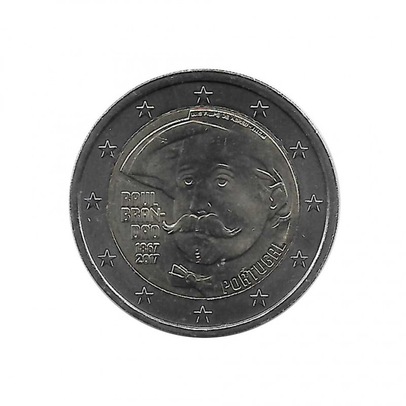 Commemorative Coin 2 Euros Portugal Raul Brandão Year 2017 Uncirculated UNC | Collectible coins - Alotcoins