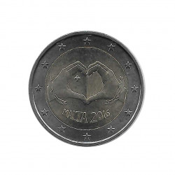 Moneda 2 Euros Conmemorativa Malta Niños y Solidaridad - Amor Año 2016 SC | Monedas de colección - Alotcoins