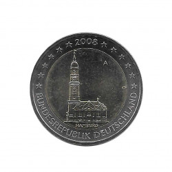 Commemorative Coin 2 Euro Germany St. Michel´s Church Hamburg A Year 2008 Uncirculated UNC | Collectible coins - Alotcoins