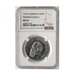 Silver Coin 20 Mark Democratic Germany Friedrich Engels Year 1970 | Numismatic shop - Alotcoins