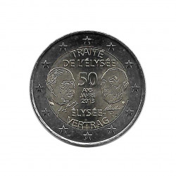 Moneda 2 Euros Conmemorativa Francia 50º aniversario Tratado Elíseo Año 2013 Sin circular SC | Monedas de colección - Alotcoins
