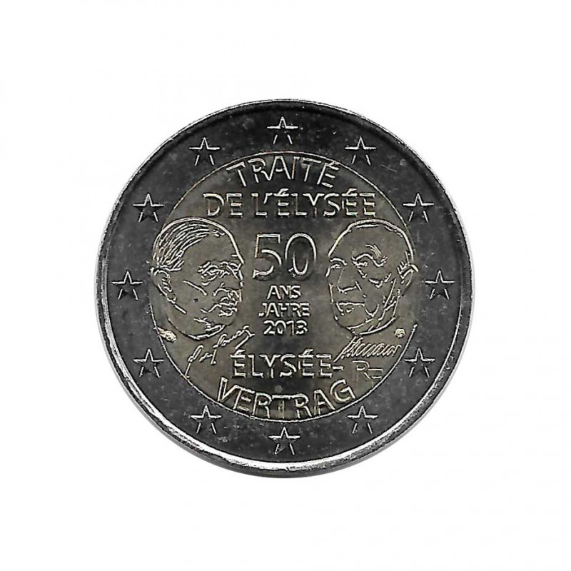 2-Euro-Gedenkmünze Frankreich 50. Jahrestag Elysee-Vertrag Jahr 2013 Unzirkuliert UNZ | Euromünzen - Alotcoins