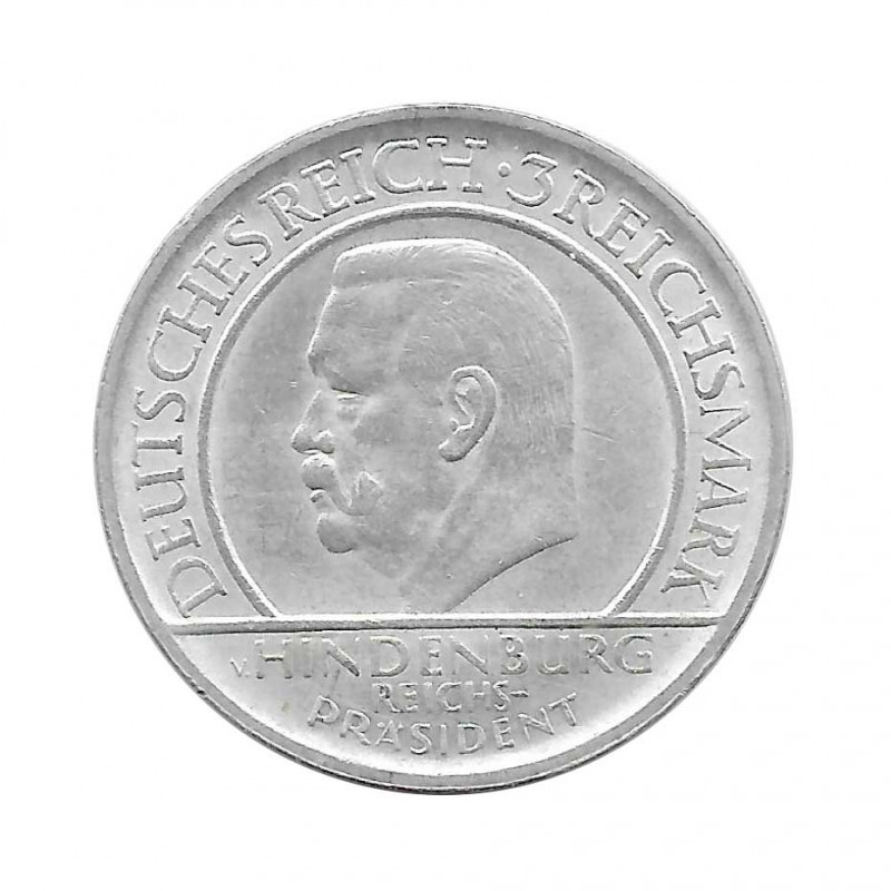 Silver Coin 3 Reichsmarks Germany Weimar Stuttgart F Year 1929 | Collectible coins - Alotcoins