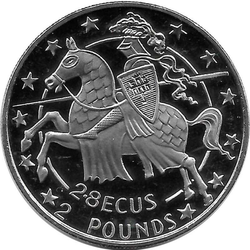Commemorative Coin 2.8 ECU Gibraltar Knight Year 1992 Uncirculated UNC | Collectibles - Alotcoins