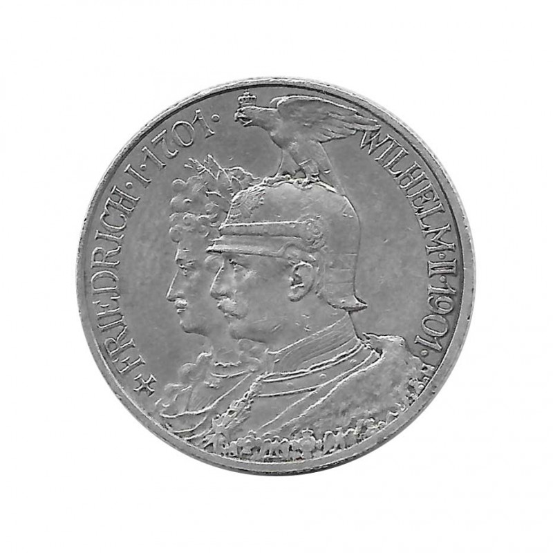 Silbermünze 2 Mark Deutsches Reich Friedrich I und Wilhelm II Königreichs Preußen Jahr 1901 | Numismatik Store - Alotcoins