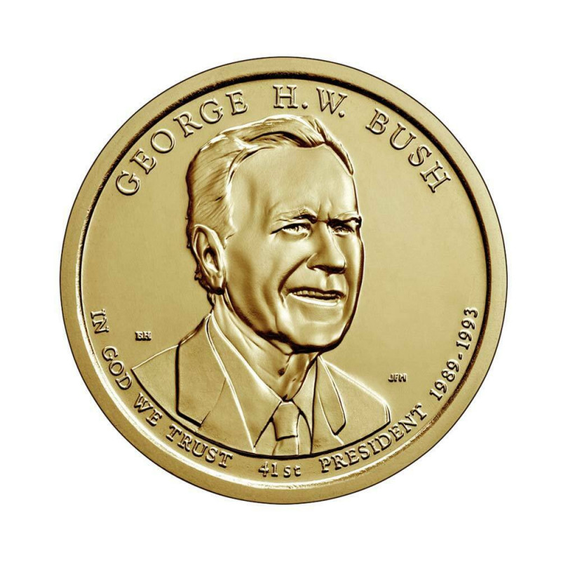 Moneda 1 Dólar Estados Unidos Presidente Bush Año 2020 Sin circular SC | Tienda Numismática - Alotcoins