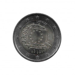 UNC Coin 2 Euro Latvia EU Flag Year 2015 Uncirculated UNC Numismatic | Collectible coins - Alotcoins