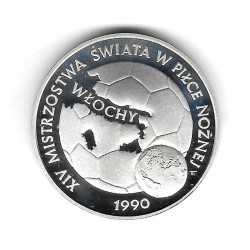 Moneda de Polonia Año 1989 200.000 Zlotys Plata Balón de Fútbol Proof PP