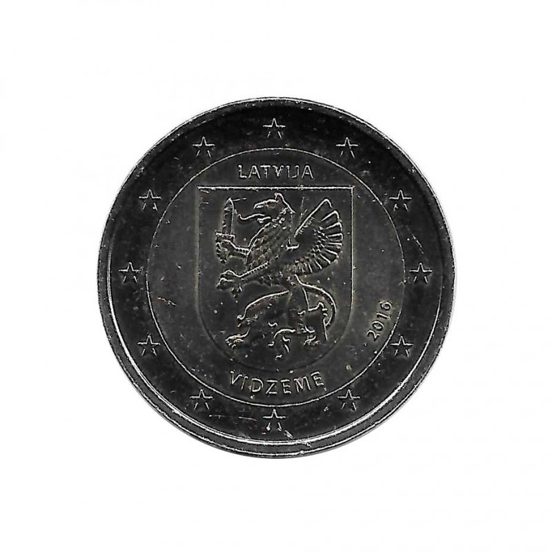Commemorative Coin 2 Euro Latvia Vidzeme Year 2016 Uncirculated UNC | Collectibles - Alotcoins