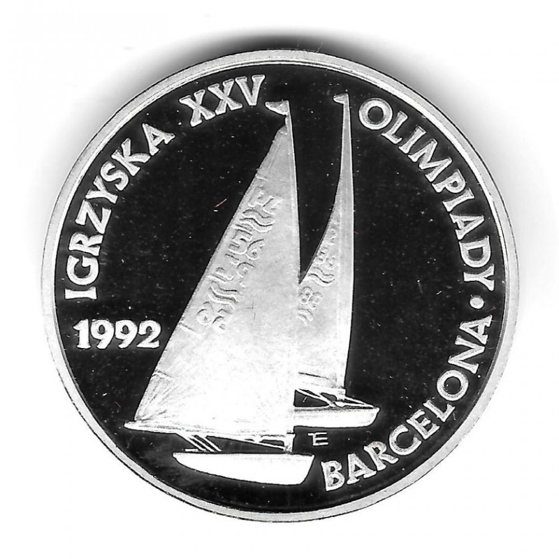 Münze Polen Jahr 1991 200.000 Złote Segelboot Silber Proof PP