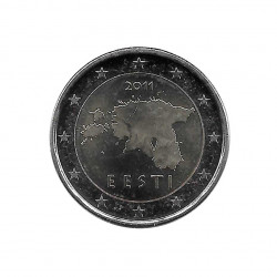 2-Euro-Gedenkmünze Estland Karte von Estland Jahr 2011 Unzirkuliert UNZ | Sammlermünzen - Alotcoins