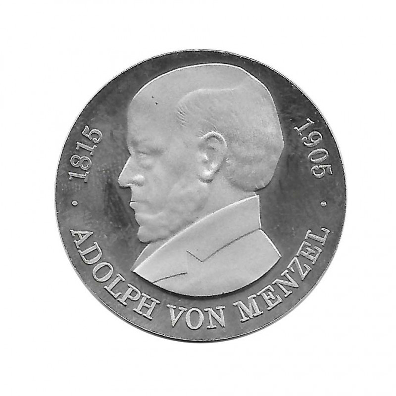 Moneda de plata 5 Marcos Alemania DDR Adolfo de Menzel Año 1980 Proof | Monedas de colección - Alotcoins