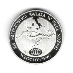 Münze Polen Jahr 1989 200.000 Złote Silber Fußball Proof PP