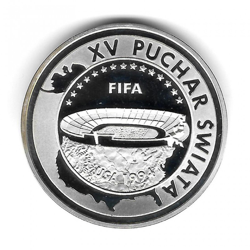 Coin Poland Year 1994 1,000 Zloty Silver Football FIFA Soccer Proof PP