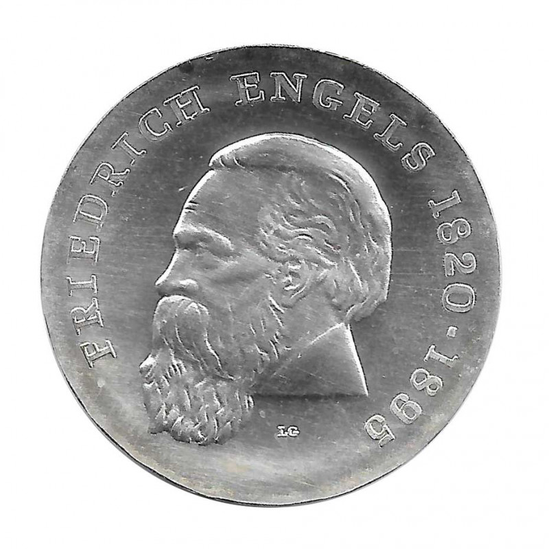 Silver Coin 20 Mark Democratic Germany Friedrich Engels Year 1970 | Numismatic shop - Alotcoins