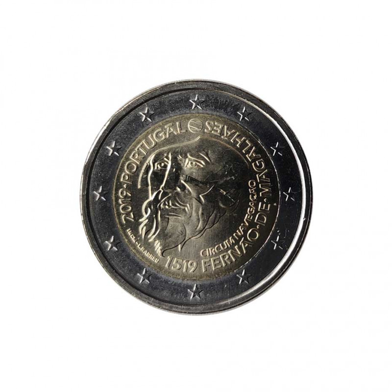 Commemorative Coin 2 Euro Portugal Magellan Year 2019 Uncirculated UNC | Collectible coins - Alotcoins