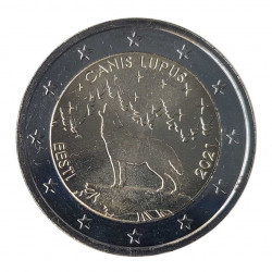 2 Euro Gedenkmünze Estland Canis Lupus Wolf Jahr 2021 Unzirkuliert UNZ | Sammlermünzen - Alotcoins