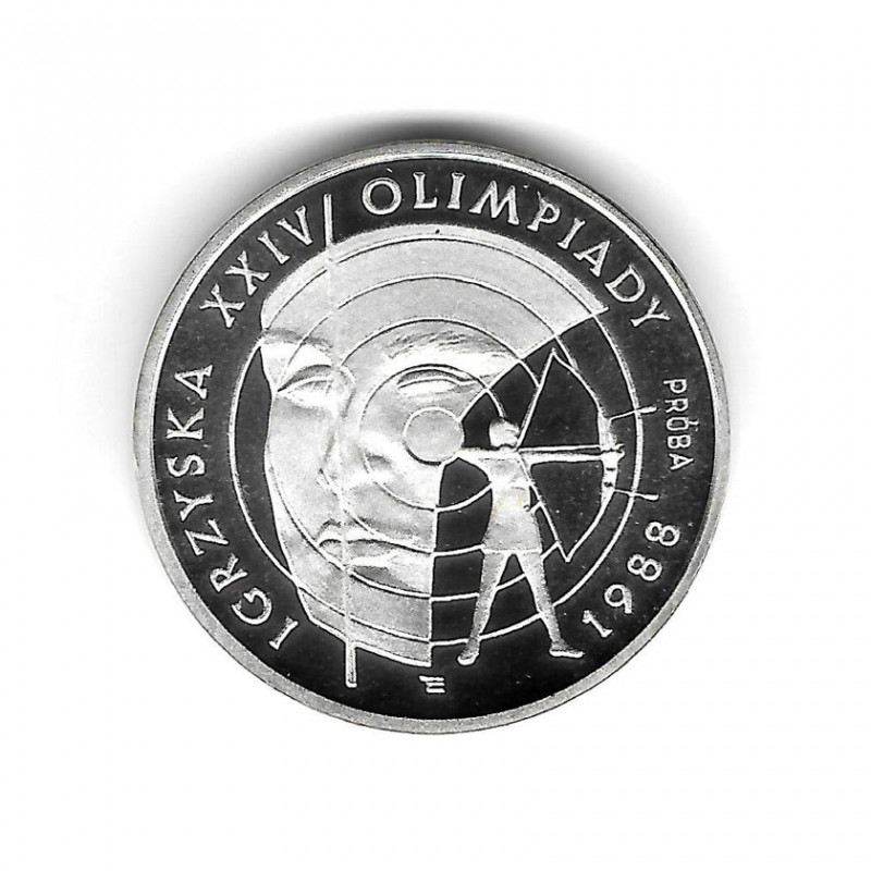 Coin Poland Year 1987 1,000 Zloty Silver Olympic Games Archery Proof PP