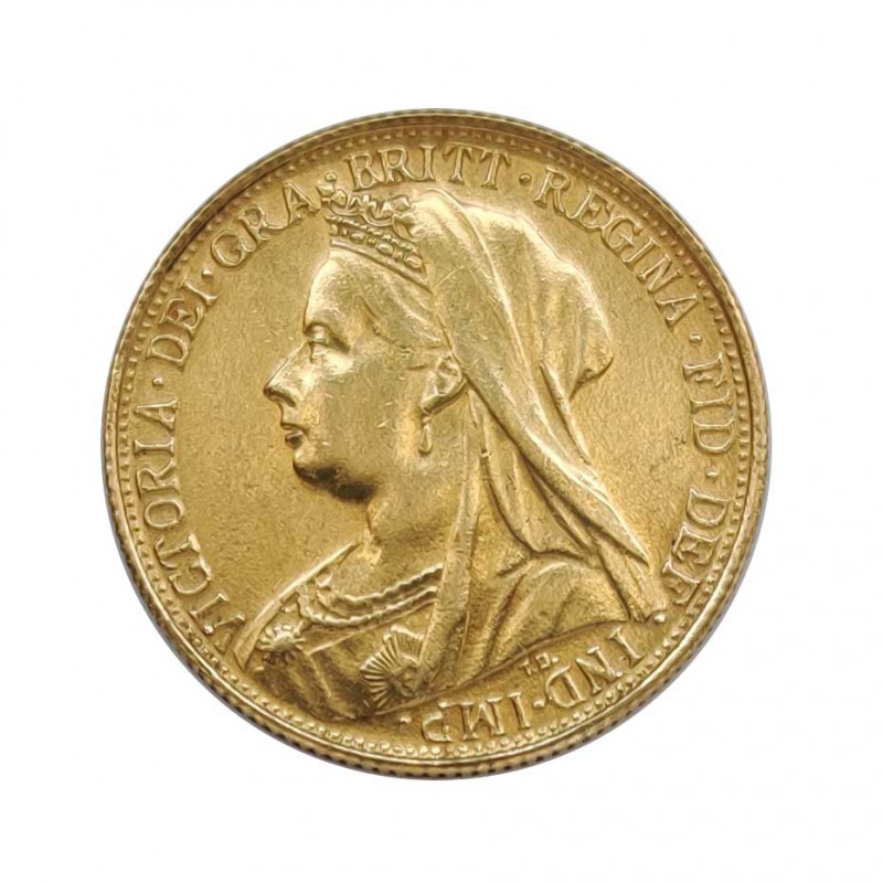 Gold Coin of 1 Sovereign United Kingdom Queen Victoria 7.9881 g Year 1900 | Collectible Coins - Alotcoins