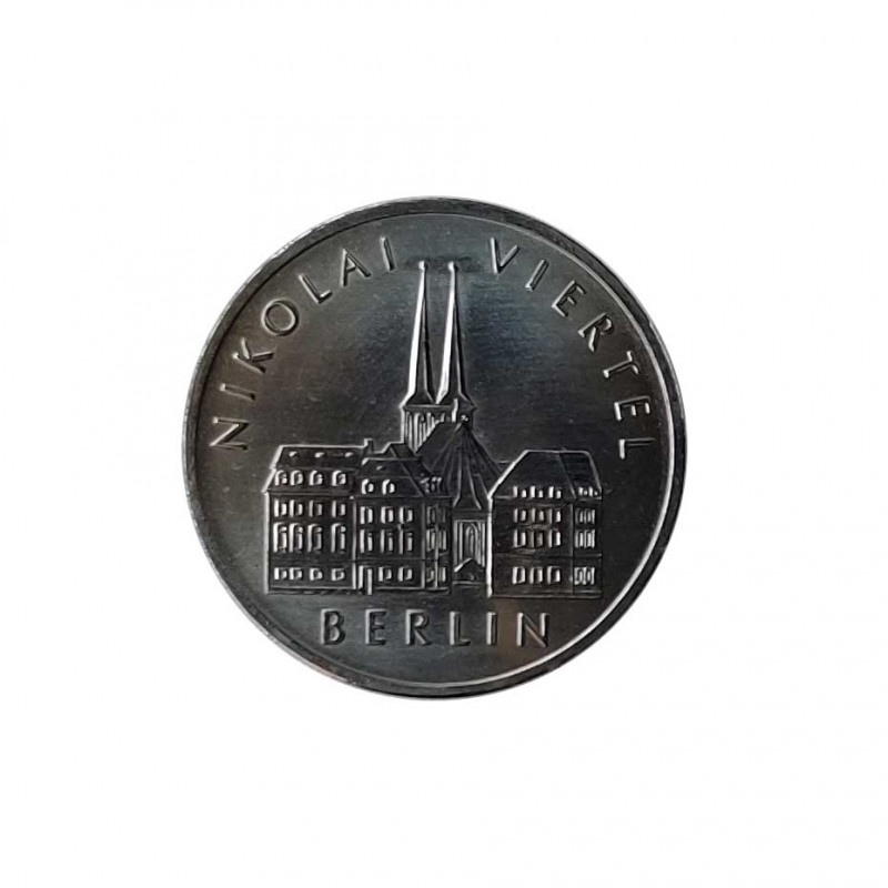 Moneda 5 Marcos Alemania DDR Barrio Nikolai Berlin Año 1987 Sin circular SC | Tienda de numismática - Alotcoins