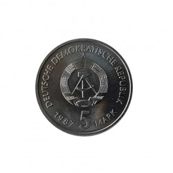 Coin 5 Marks GDR Nikolai District Berlin Year 1987 Uncirculated UNC | Collectible Coins - Alotcoins