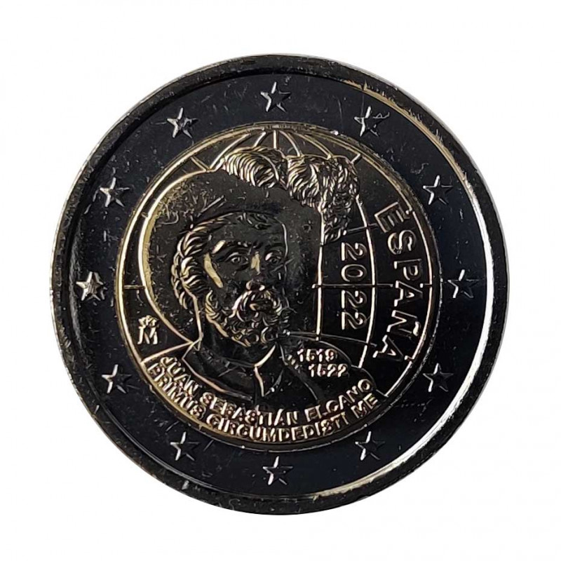 2-Euro-Gedenkmünze Spanien Weltumsegelung von Elcano Jahr 2022 Unzirkuliert UNZ | Sammlermünzen - Alotcoins