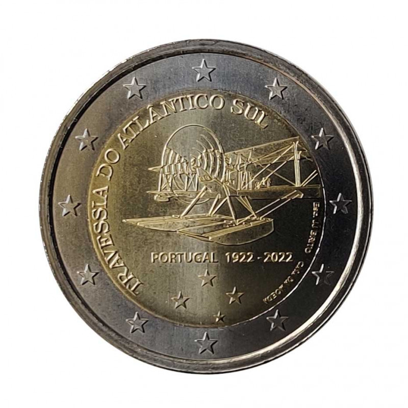 Original Coin 2 Euro Portugal South Atlantic Crossing Year 2022 Uncirculated UNC | Collectible coins - Alotcoins