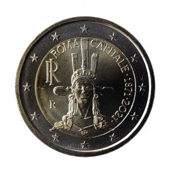 Original 2 Euro Coin Italy Rome Capital Year 2021 Uncirculated UNC | Collectible coins - Alotcoins
