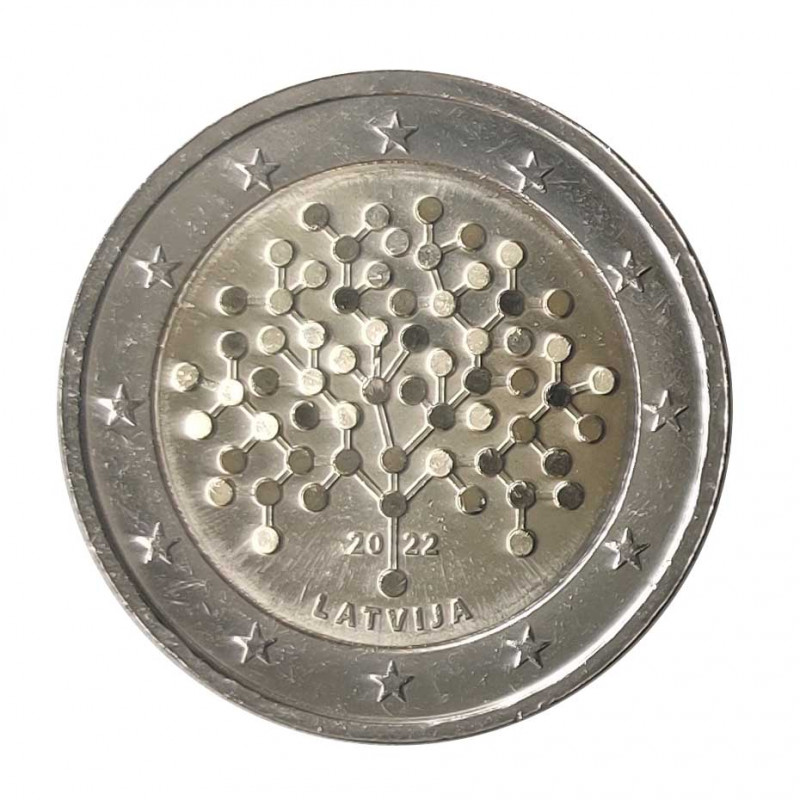 Moneda 2 Euros Letonia Alfabetización Financiera Año 2022 Sin circular SC | Monedas de colección - Alotcoins