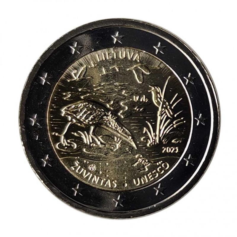 Moneda 2 Euros Lituania Reserva Biosfera Žuvintas Año 2021 Sin circular SC | Monedas de colección - Alotcoins