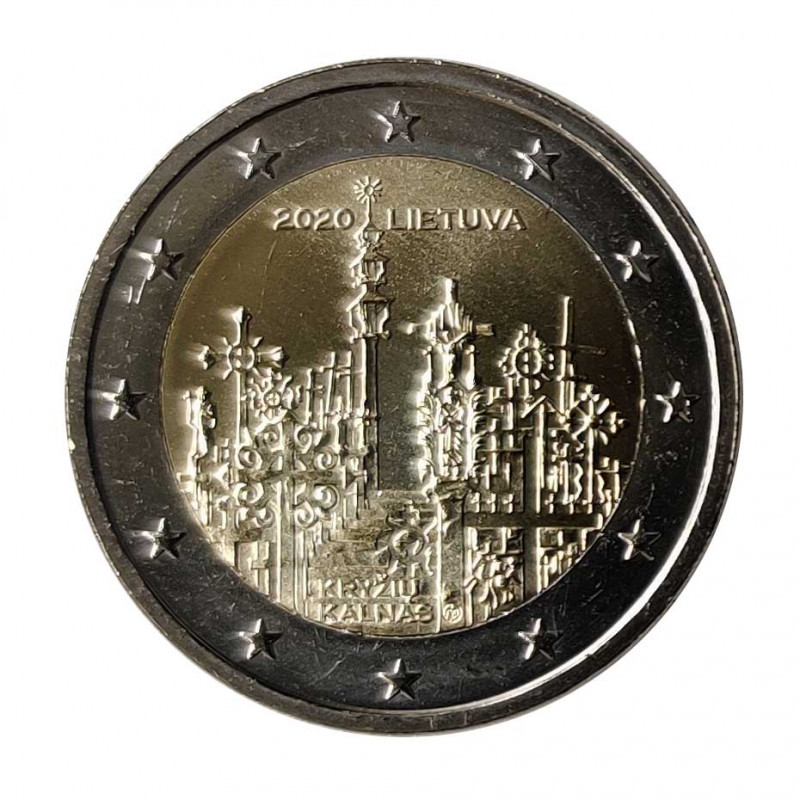 Coin 2 Euro Lithuania Žuvintas Hill of Crosses Year 2020 Uncirculated UNC | Collectible coins - Alotcoins