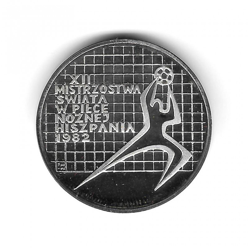 Silver Coin 200 Zloty Poland Soccer Goalkeeper Right Year 1982 Proof | Numismatics Shop - Alotcoins