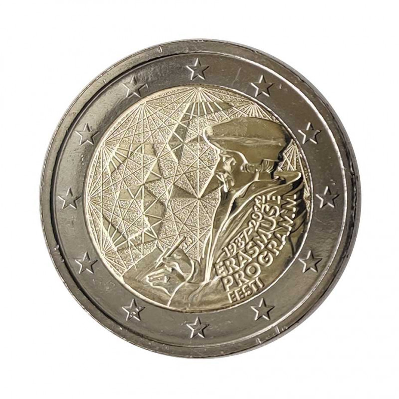 Coin 2 Euro Estonia Erasmus Program Year 2022 Uncirculated UNC | Collectible Coins - Alotcoins