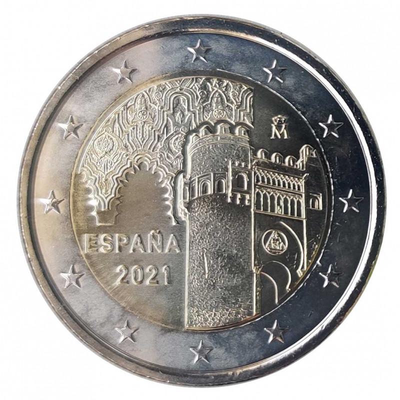 2-Euro-Gedenkmünze Spanien Toledo Jahr 2021 Unzirkuliert UNZ | Sammlermünzen - Alotcoins
